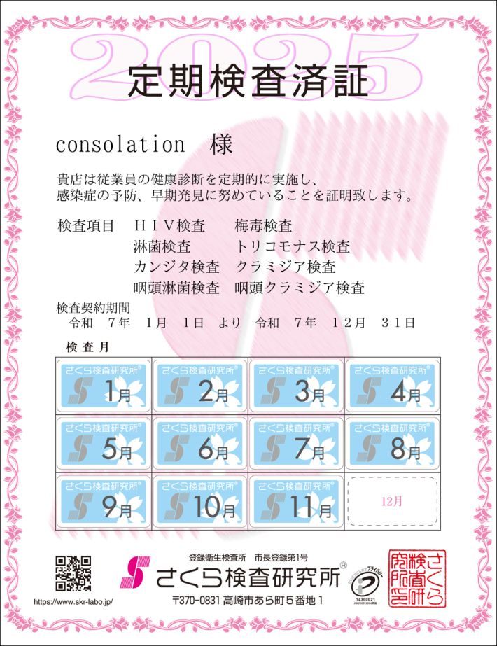 ◇◇◇性病検査実施店◇◇◇