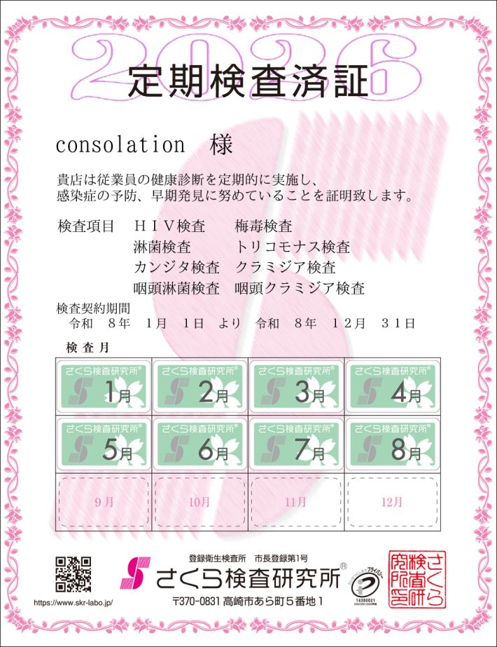 ◇◇◇性病検査実施店◇◇◇