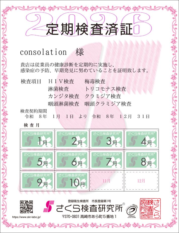 ◇◇◇性病検査実施店◇◇◇