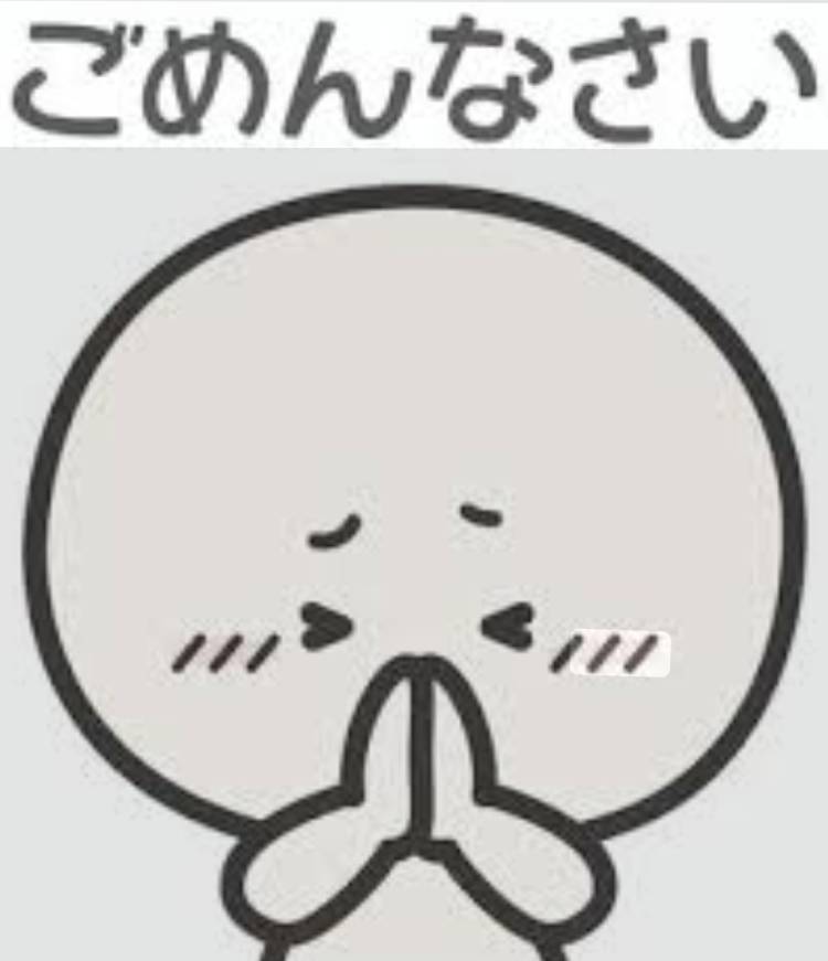 ごめんなさいm(_ _)m