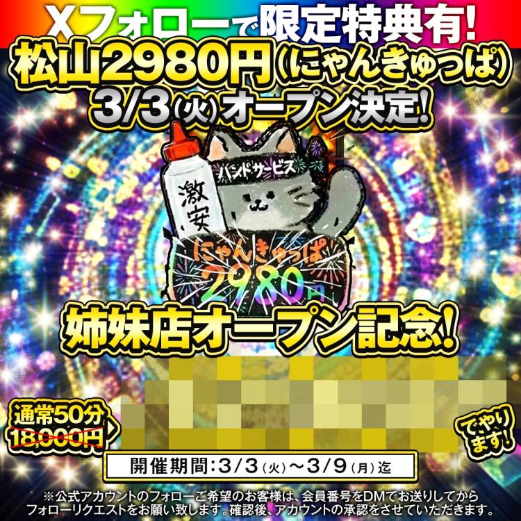 ✨にゃんきゅっぱ（2980円）✨