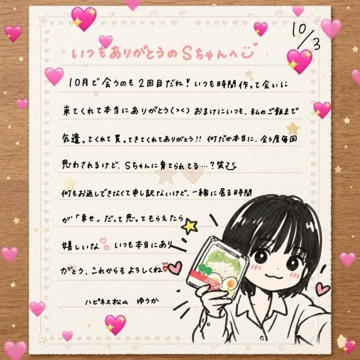 いつもありがとうのSちゃんへ🕊💌