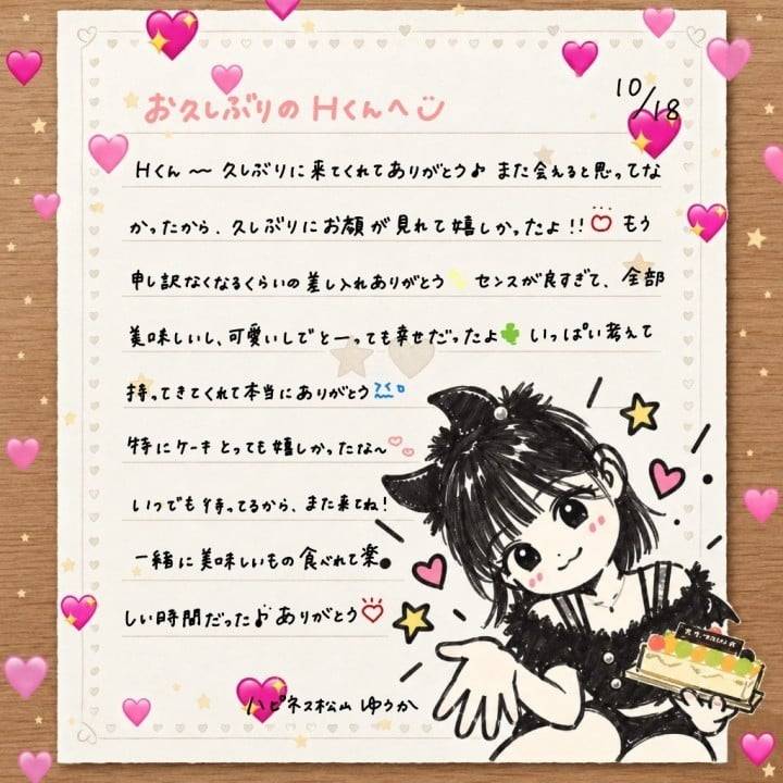 10/18 お久しぶりのHくんへ💌🤍