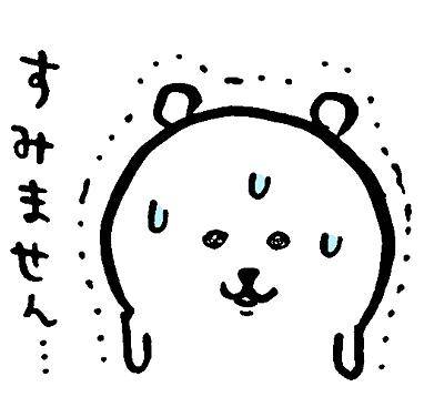 すみません(´；ω；｀)?