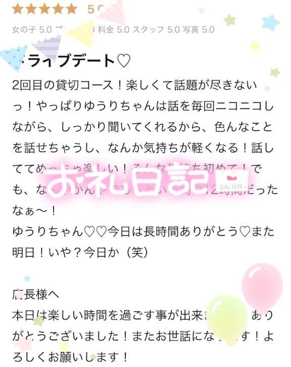 【お礼写メ日記】
