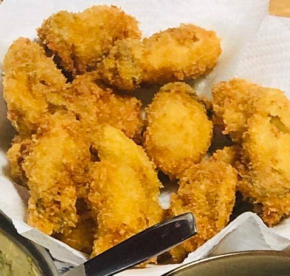 昨日の晩御飯の牡蠣の唐揚げ?