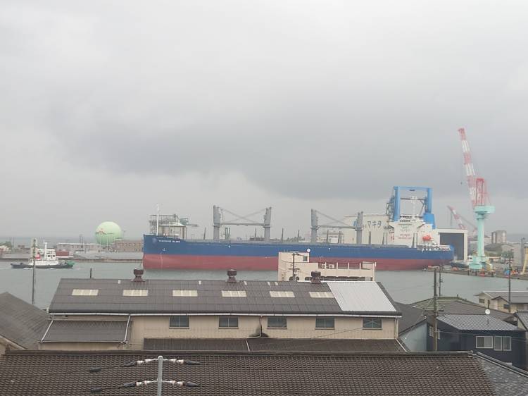 雨のなか( ´∀｀)