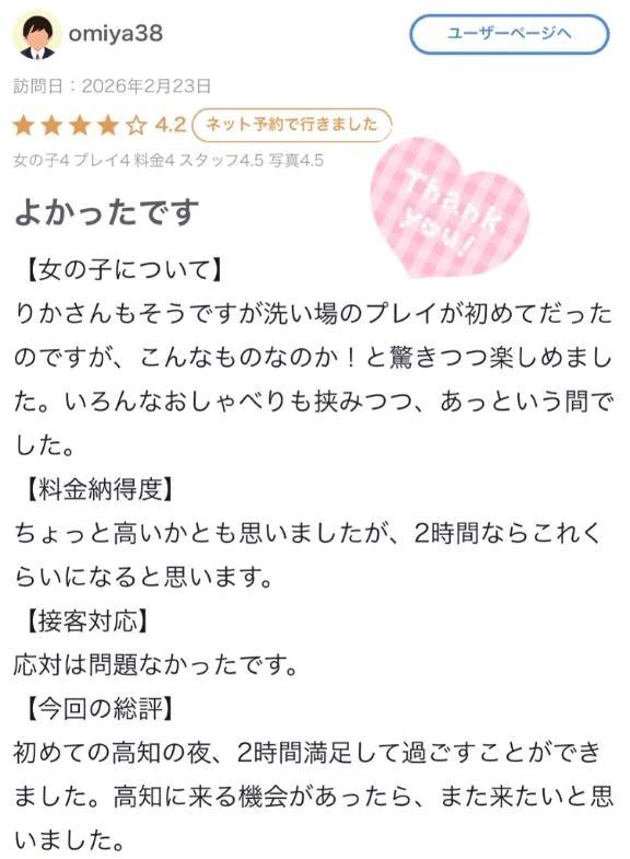 【お礼写メ日記】