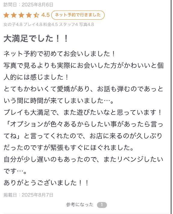 【お礼写メ日記】