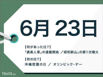 　　　　６月23日何の日