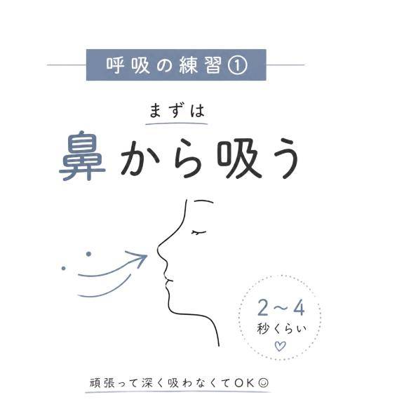 ① 呼吸の練習