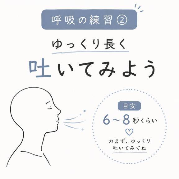 ② 呼吸の練習