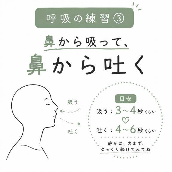 ③ 呼吸の練習
