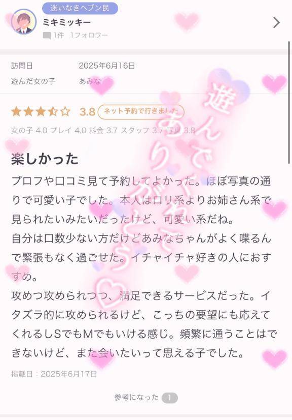 【お礼写メ日記】