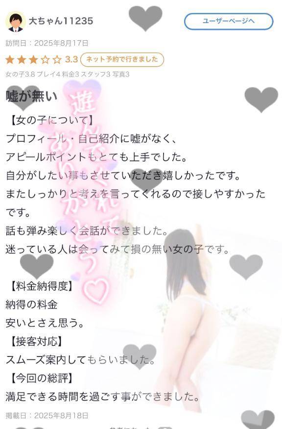 【お礼写メ日記】