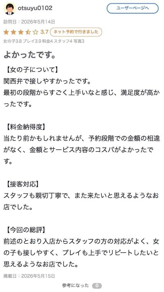 【お礼写メ日記】