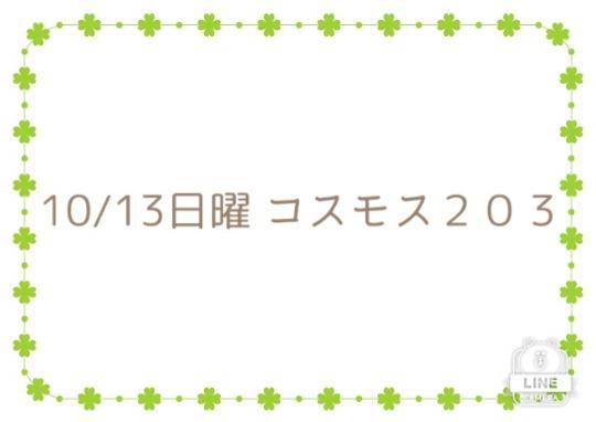 10/13日曜　コスモス２０３