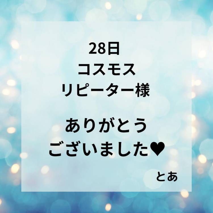 28日 コスモス リピーター様