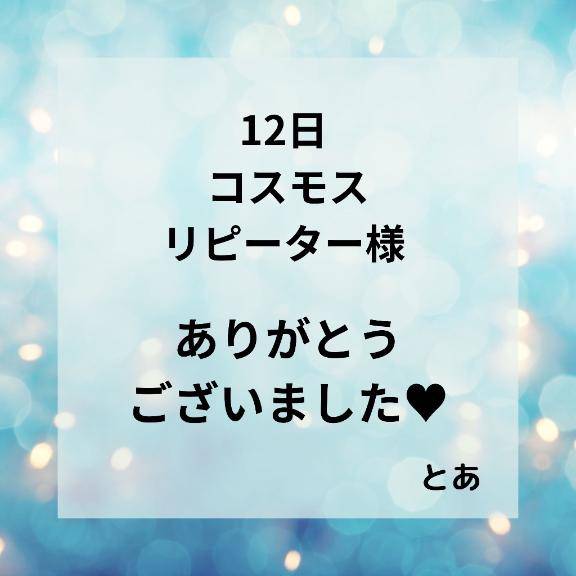 12日 コスモス リピーター様