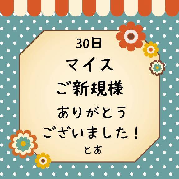 30日 マイス ご新規様