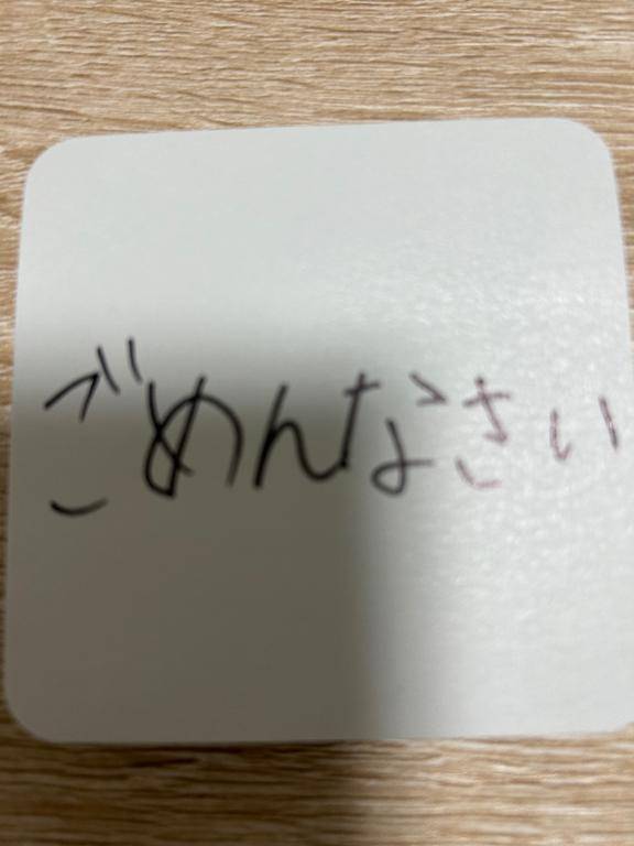 ごめんなさい。