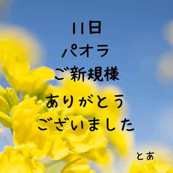 11日 パオラ ご新規様