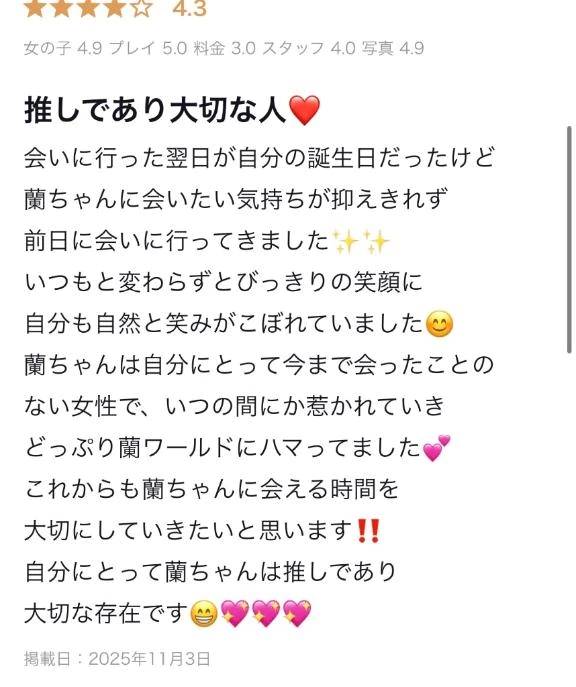 お礼写メ日記💌
