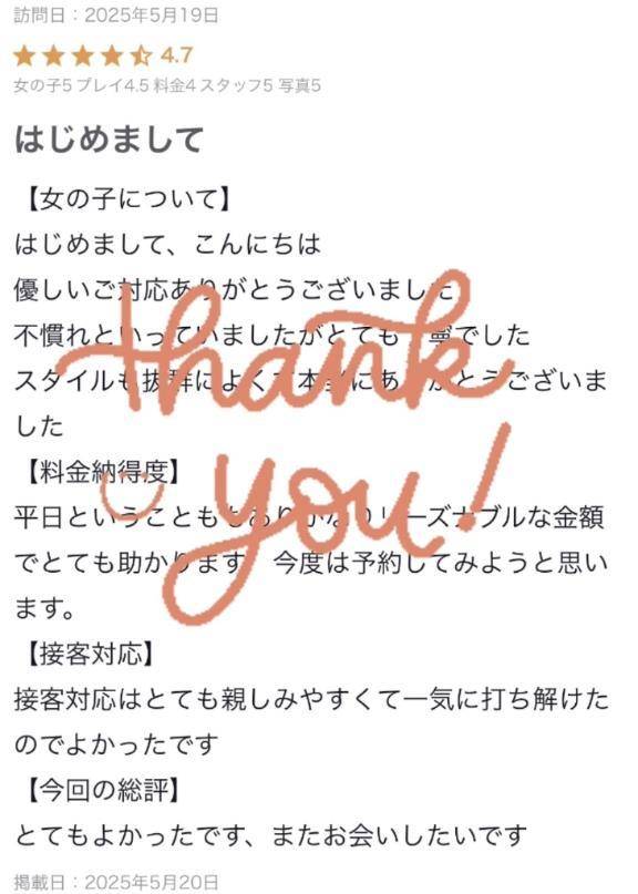 【お礼写メ日記】