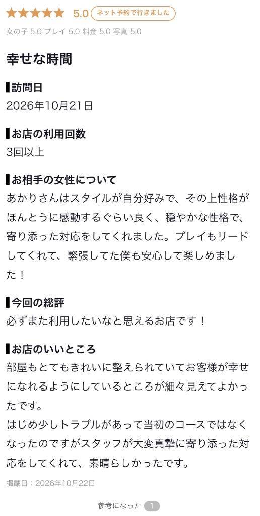【お礼写メ日記】