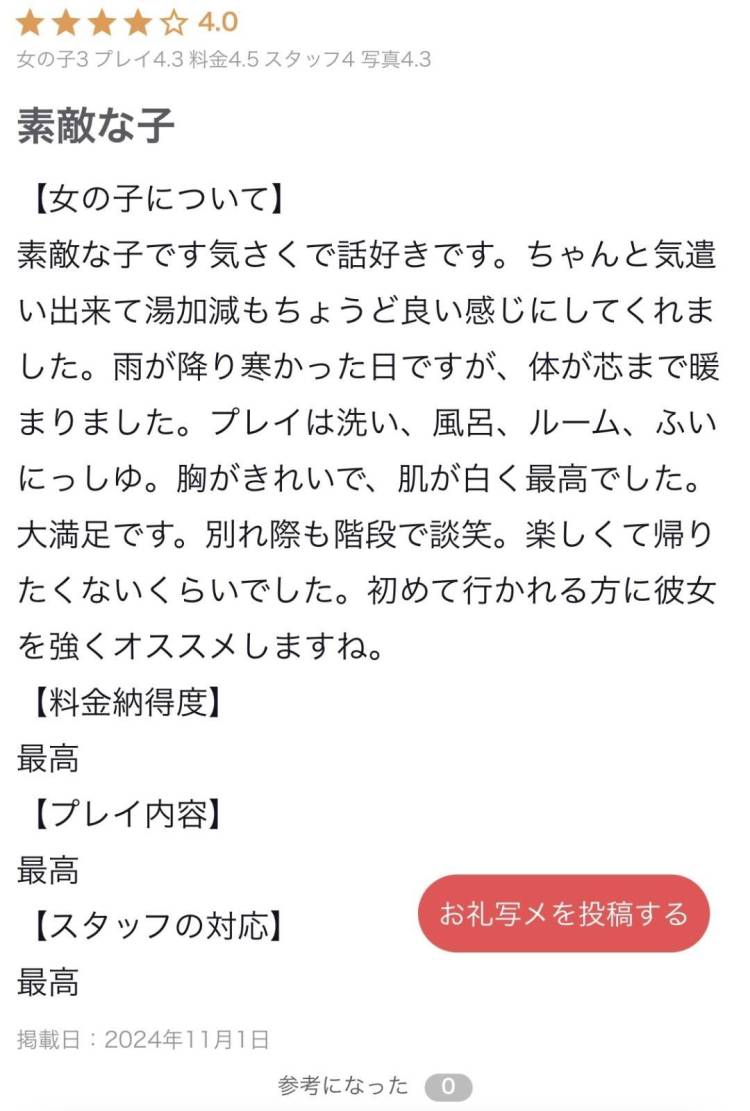 【お礼写メ日記】