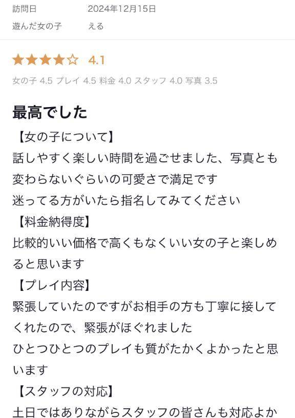 【クチコミお礼写メ日記】